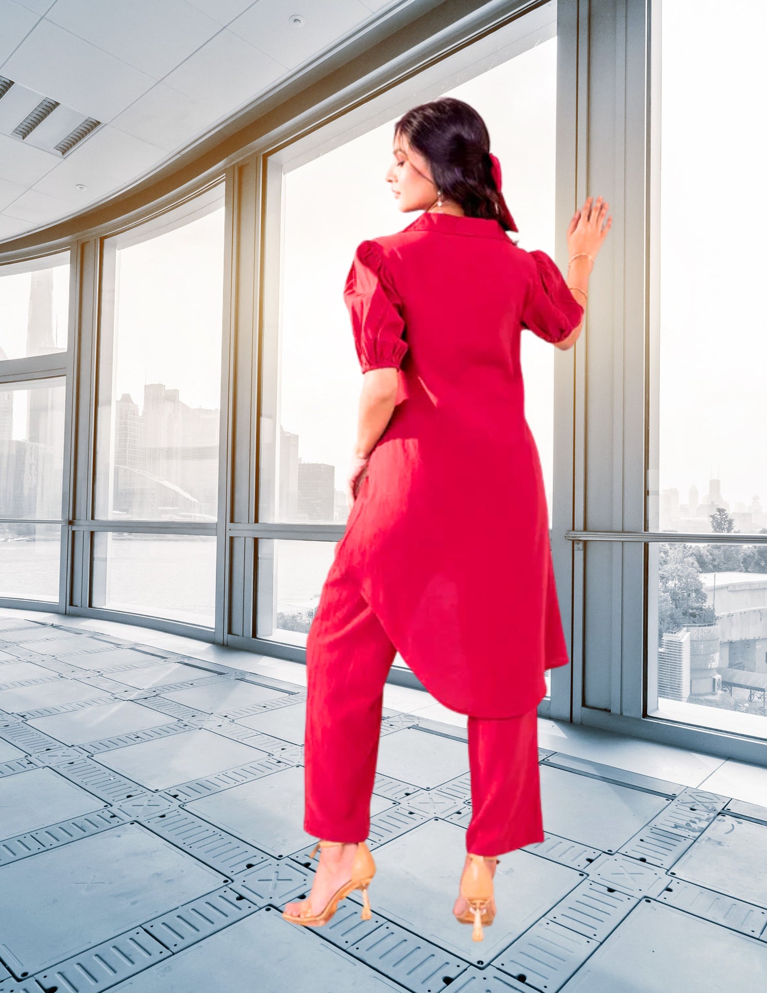 Myror Rust colored coord set for women