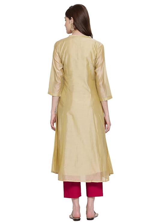 Chanderi Silk Anarkali Kurta for Women