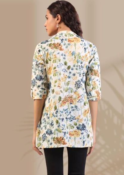 Short Cotton Kurtis with beautiful multicolor floral prints