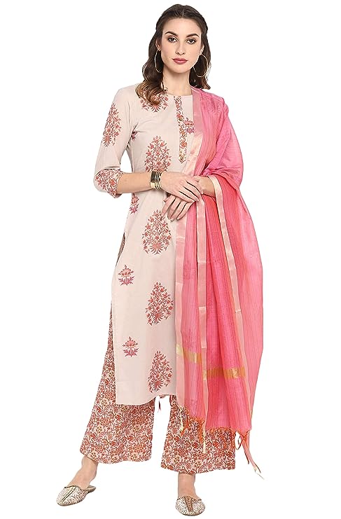 Janasya Women's Cotton Salwar Suit Set