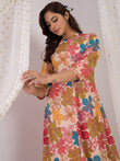 Multi Printed A-Line Kurta Trousers set1
