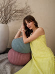 Yellow Printed Straight Kurta Trousers Set1