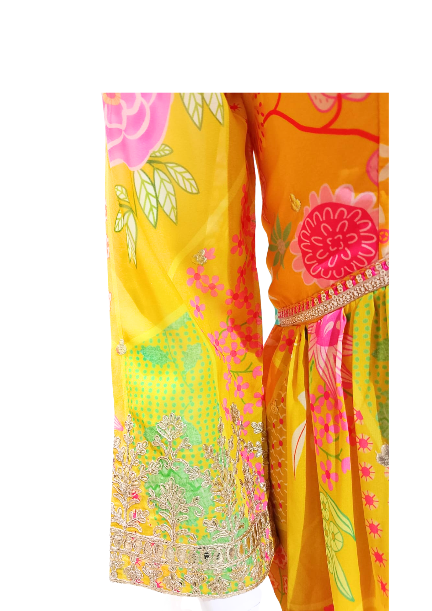 Mustard Yellow Anarkali Flared Dress for Women for Party, Wedding, Casual, Function, Event wear